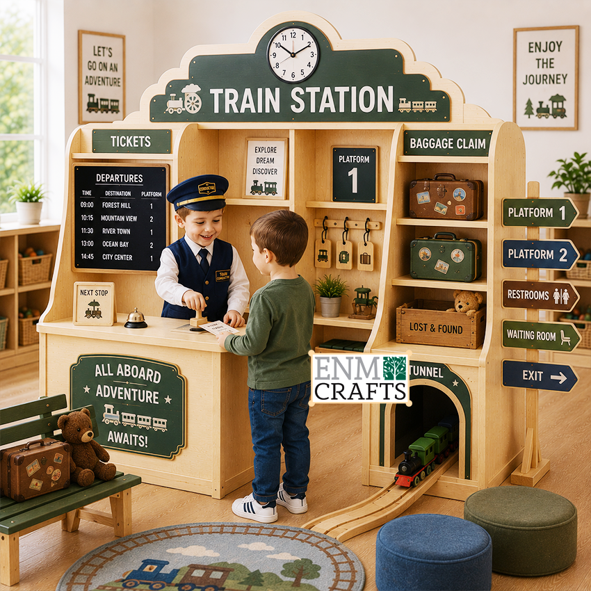 Σιδηροδρομικός Σταθμός Montessori – Train Station Role Play Center 940015