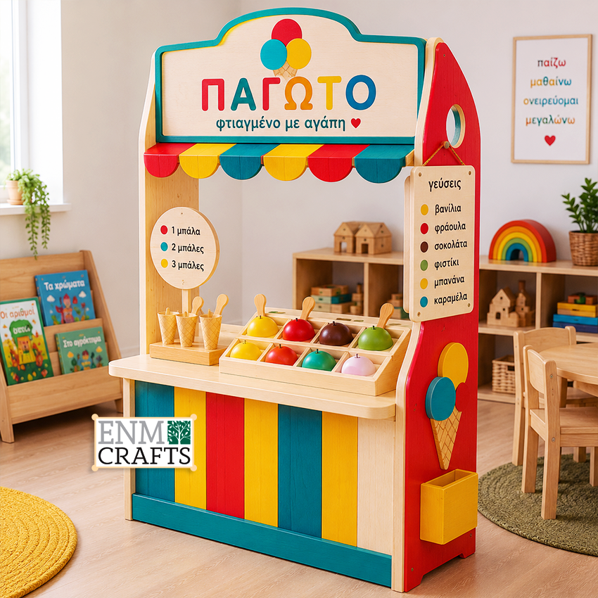 Παγωτατζίδικο Montessori – Ice Cream Shop Role Play Center 9270
