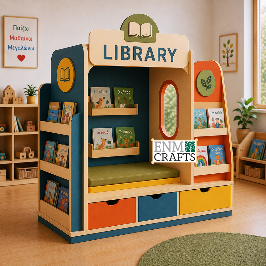 Library Reading Nook – Premium Montessori Reading Corner 93098