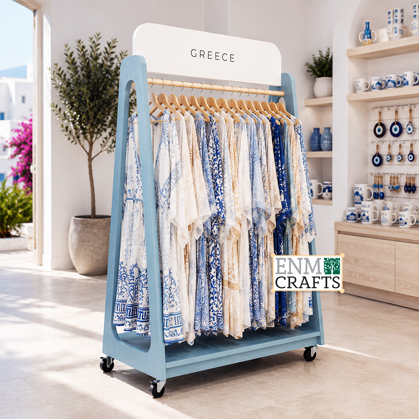 Ξύλινο Stand Προβολής Ρούχων Greece Collection 960011