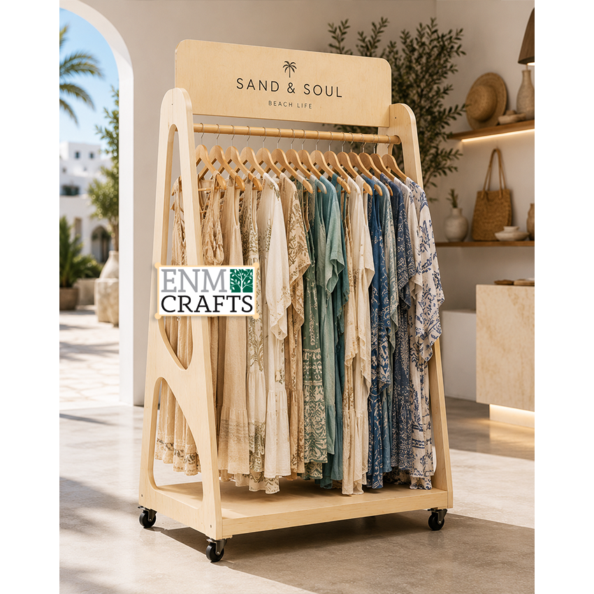 Ξύλινο Stand Προβολής Ρούχων – Beach & Resort Collection 960014