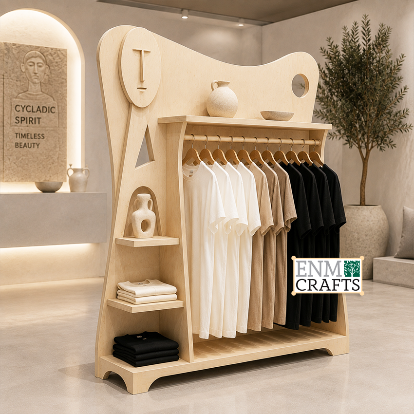 Ξύλινο Display Ρούχων – Cycladic Collection 960031