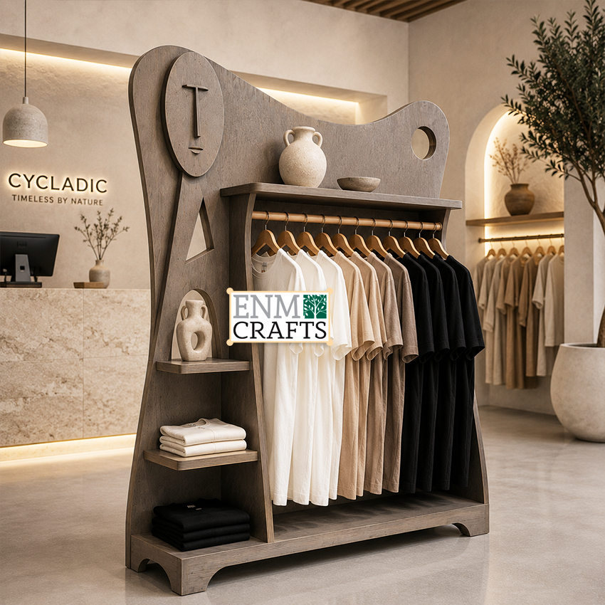 Ξύλινο Display Ρούχων – Cycladic Collection 960031