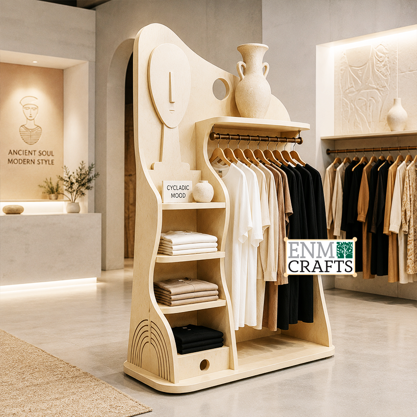 Ξύλινο Display Ρούχων – Cycladic Mood Collection 960030
