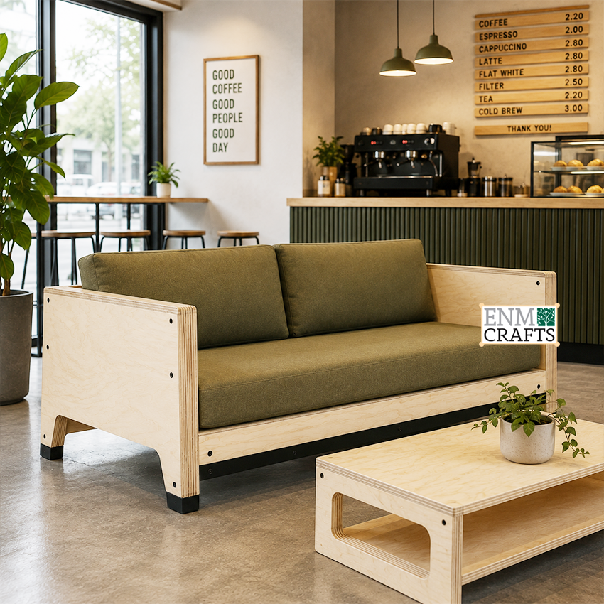 Διθέσιος Καναπές Café από Κόντρα Πλακέ Σημύδας Baltic Birch 430019
