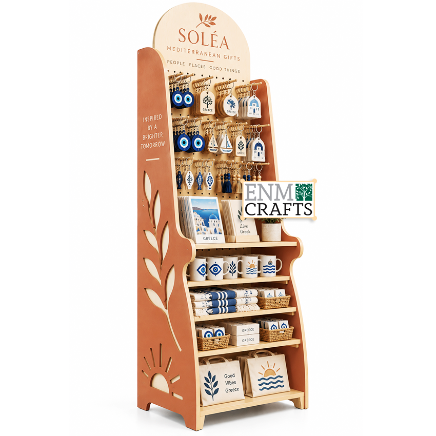 Ξύλινο Pegboard Display για Γάντζους & Ράφια 53002