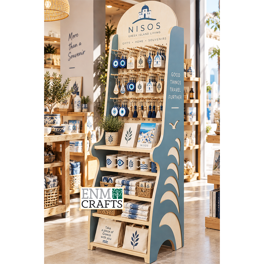 Ξύλινο Pegboard Display για Γάντζους & Ράφια 53002