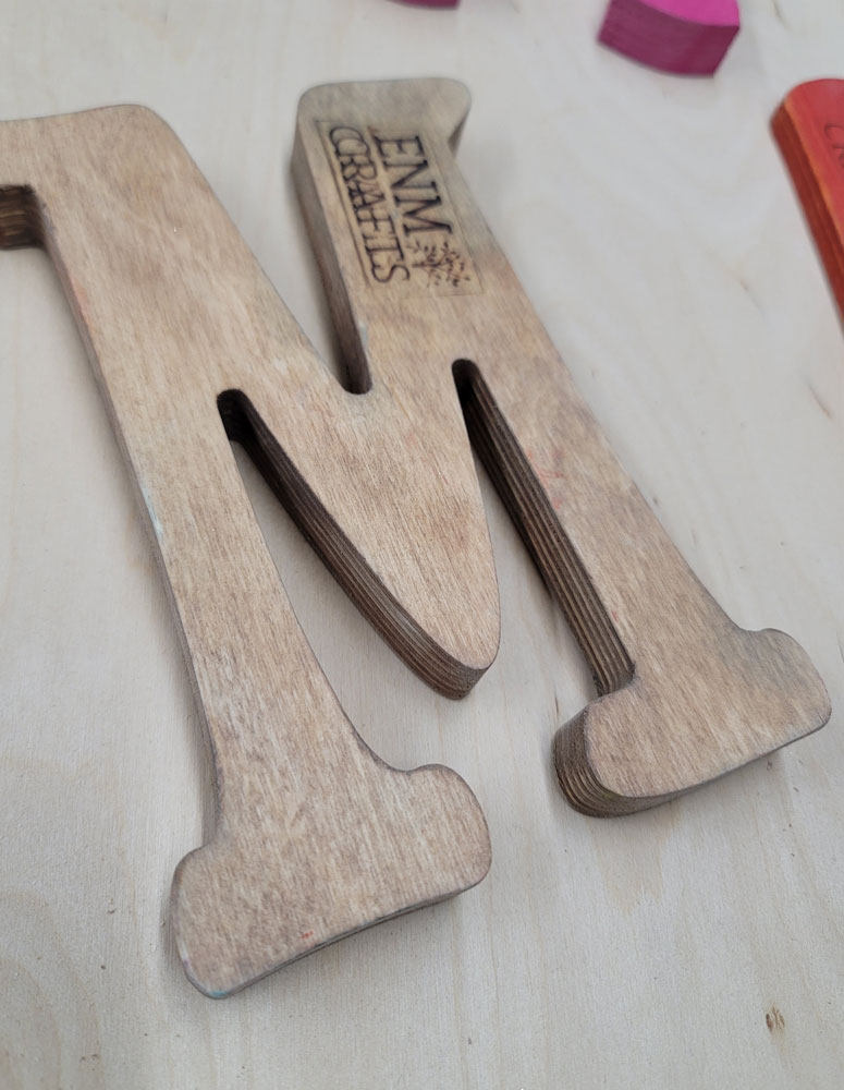 Ξύλινα Γράμματα από Κόντρα Πλακέ Σημύδας