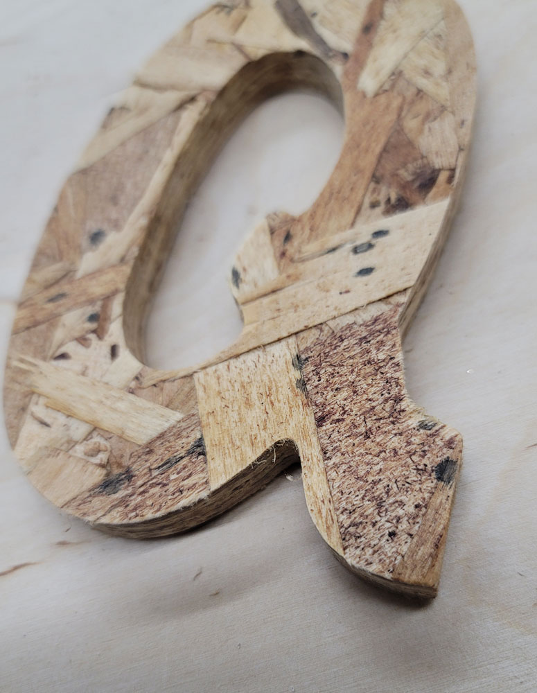 OSB Wooden Letters 7/16