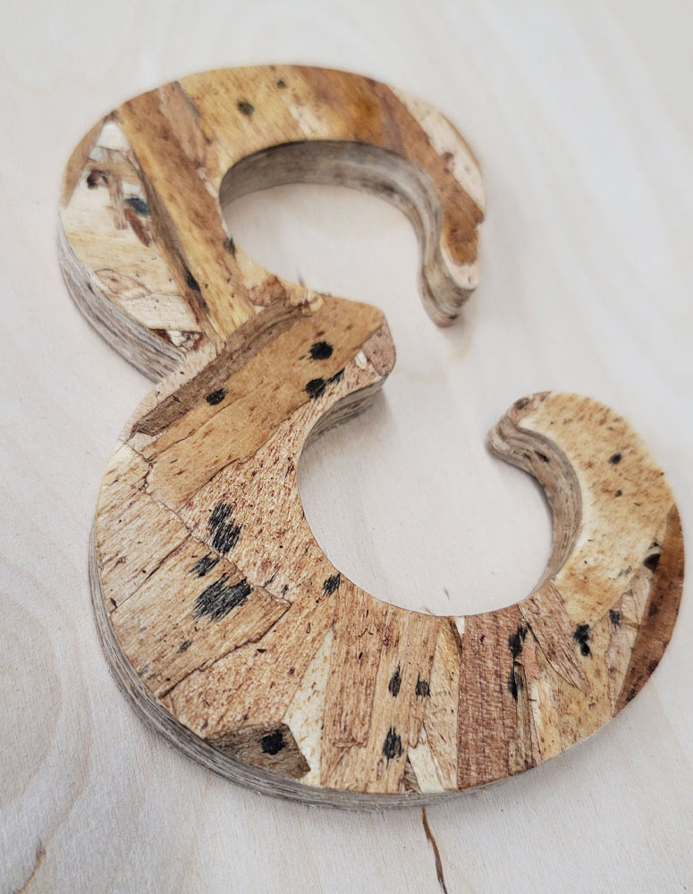 OSB Wooden Letters 7/16