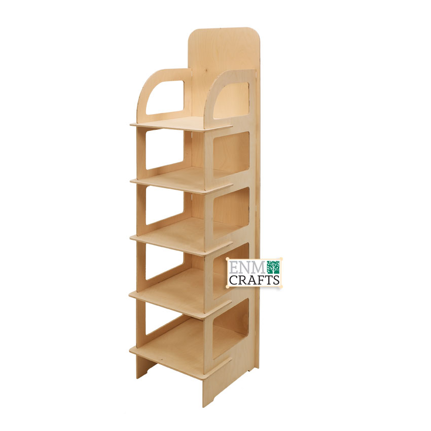 Ξύλινο Επιδαπέδιο Stand 5 Ραφιών για T-Shirt 871A