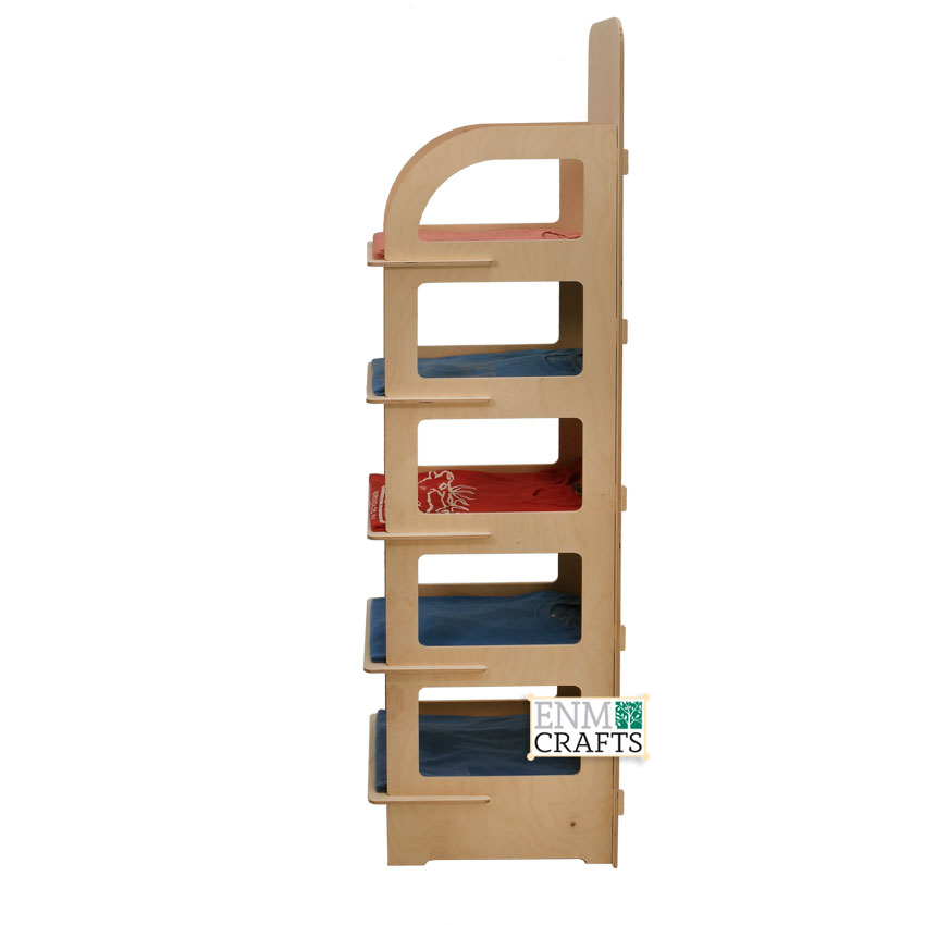Ξύλινο Επιδαπέδιο Stand 5 Ραφιών για T-Shirt 871A