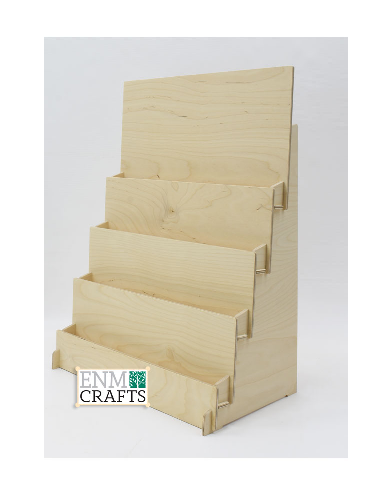 Ξύλινο Επιτραπέζιο Σταντ 4 Επιπέδων για Κάρτες 12x17cm