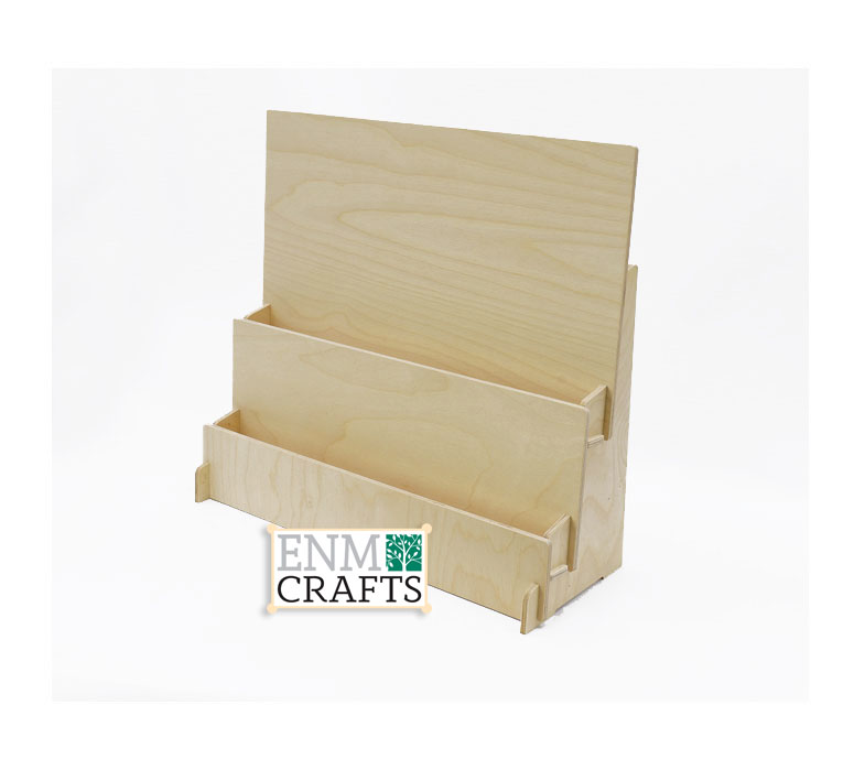 Ξύλινο Επιτραπέζιο Σταντ 2 Επιπέδων για Ευχετήριες Κάρτες