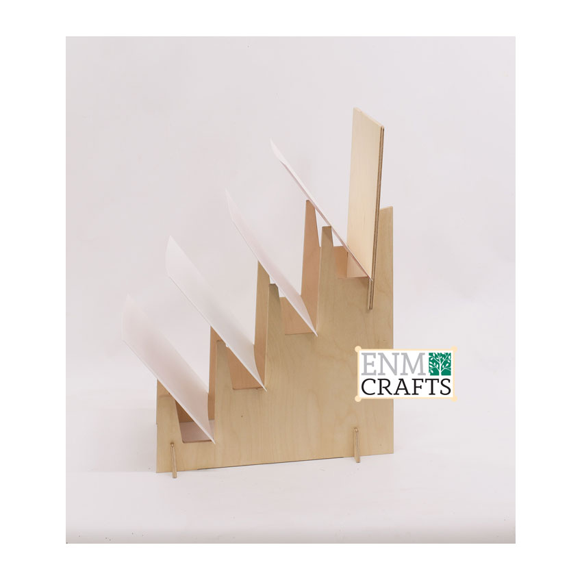 Ξύλινο Επιτραπέζιο Σταντ 4 Θέσεων για Κάρτες ή Έντυπα - SKU: 821