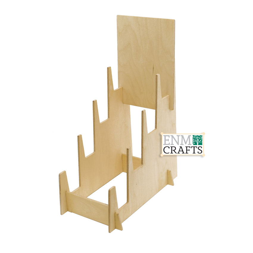 Ξύλινο Επιτραπέζιο Σταντ 4 Θέσεων για Κάρτες ή Έντυπα - SKU: 821