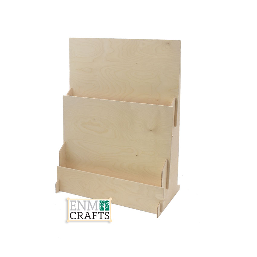 Ξύλινο Επιτραπέζιο Σταντ 2 Επιπέδων για Αφίσες 29x43cm - SKU: 841