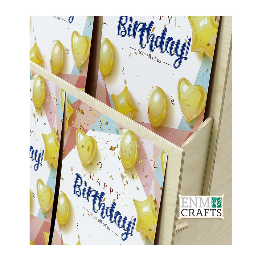 Ξύλινο Επιτραπέζιο Σταντ 2 Επιπέδων για Αφίσες 29x43cm - SKU: 841