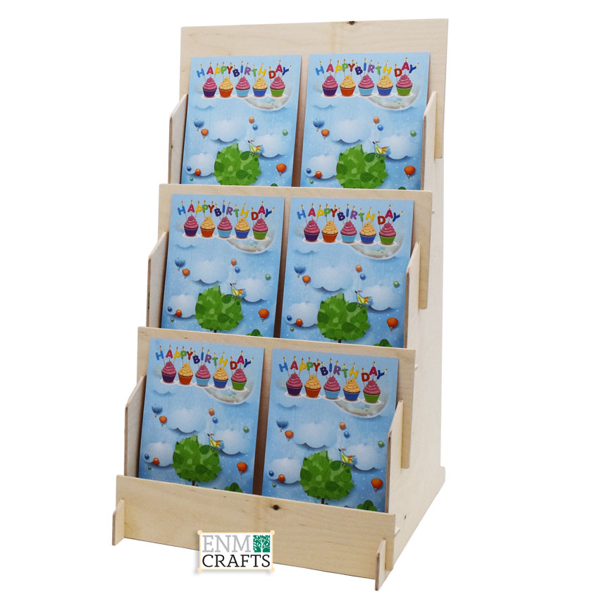 Ξύλινο Σταντ 3 Επίπεδων για Αφίσες 20x25cm - SKU: 887