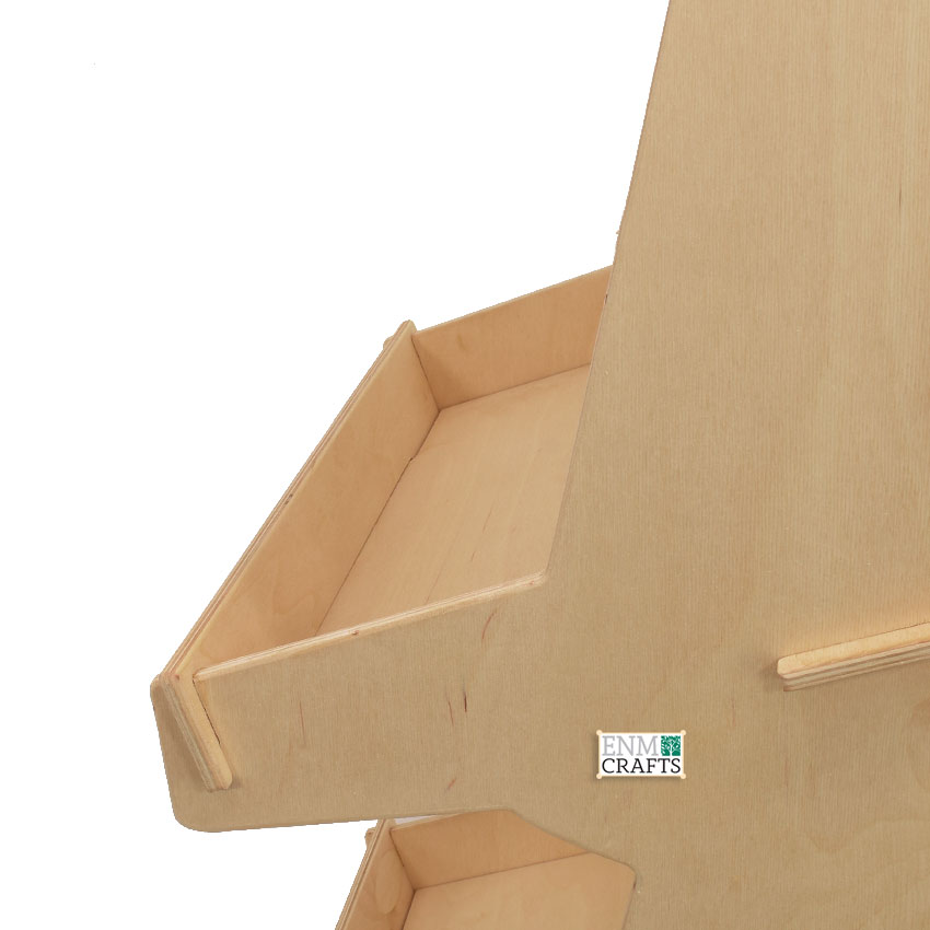 Ξύλινη Επιδαπέδια Ραφιέρα με 4 Επικλινής Επιπεδα 4026