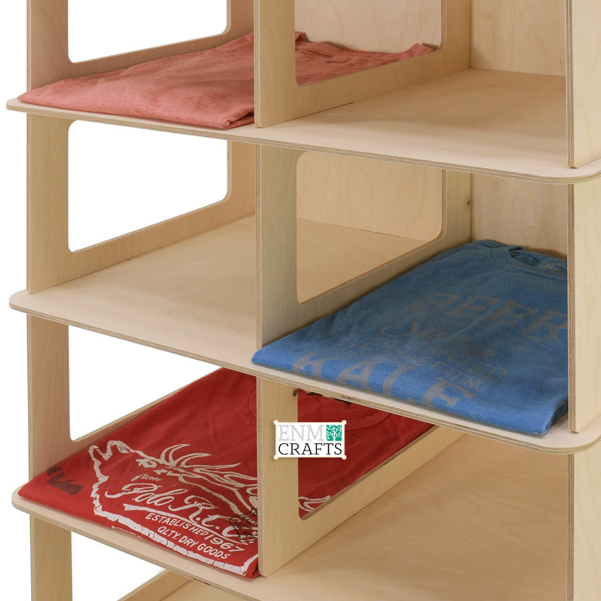 Merchandise Ξύλινο Σταντ με 6 ράφια για T-shirts - 8071D