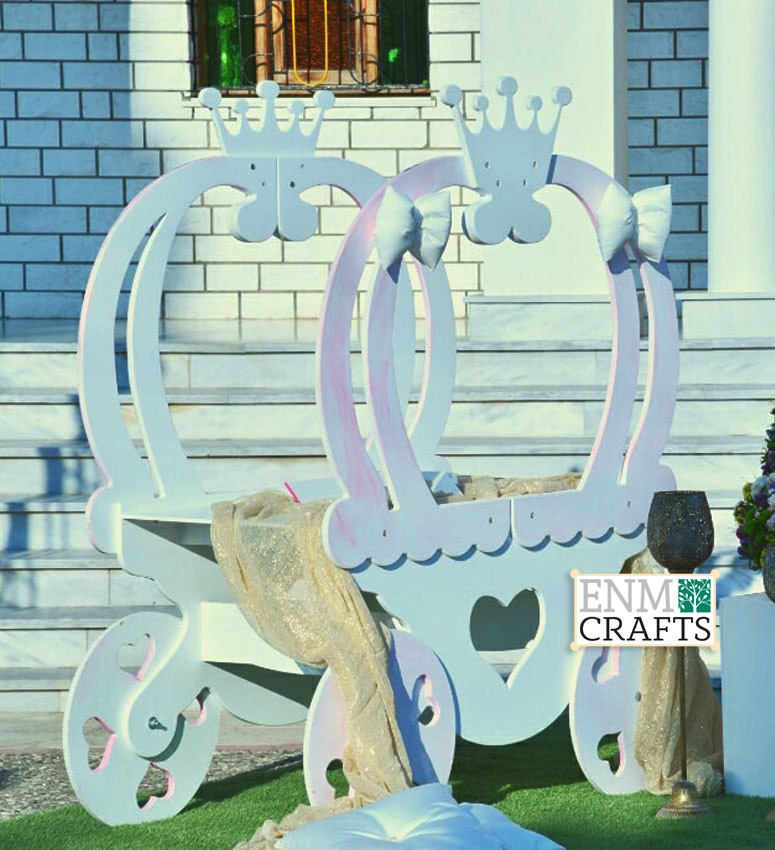 Ξύλινο Καρότσι Βάπτισης Pumpkin Fairy Tale Carriage 673