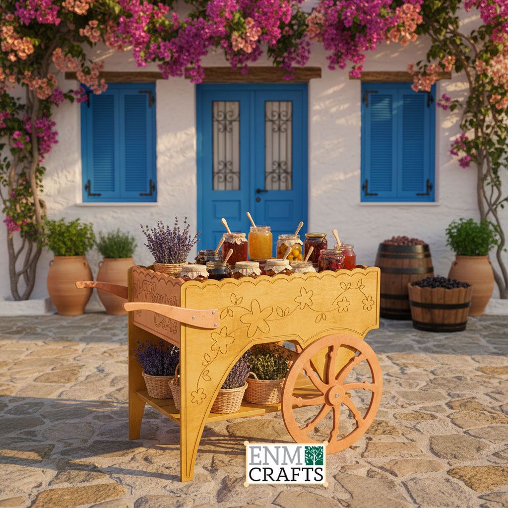 Ξύλινο Καρότσι Flower Cart 735
