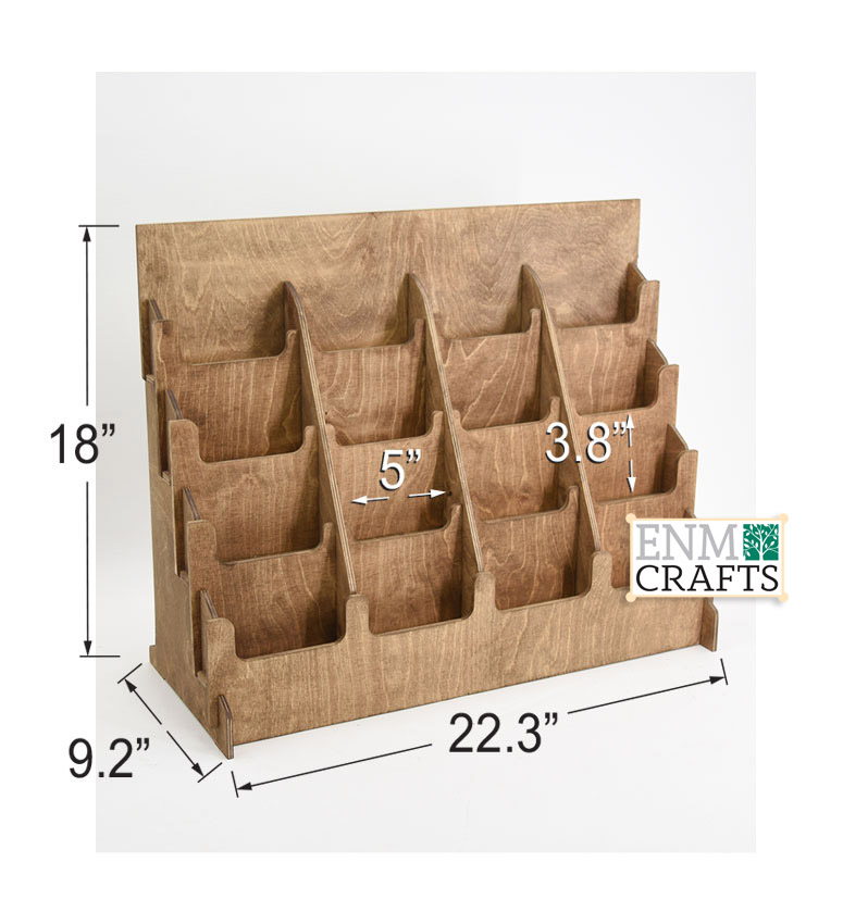 Wooden Sticker Display Rack, 16 Pocket 5