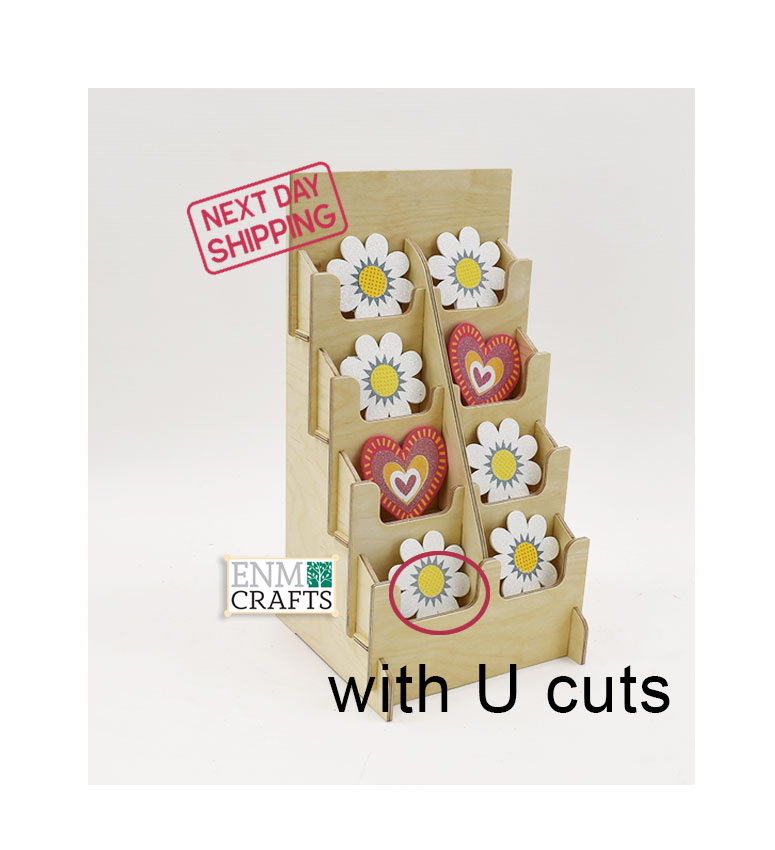 Ξύλινο Επιτραπέζιο Stand με 8 Pockets 10cm 