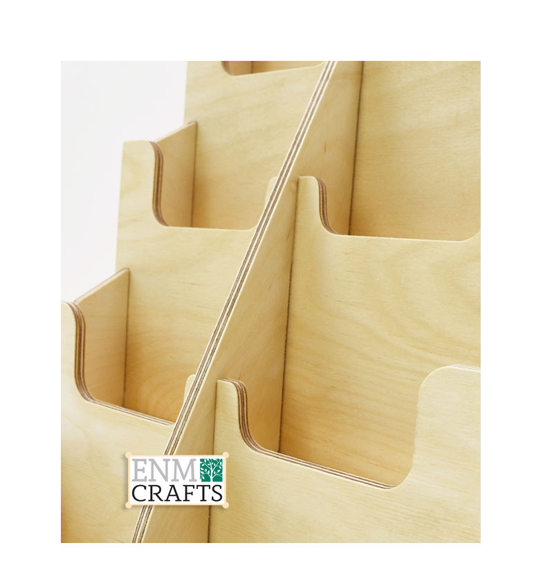 Ξύλινο Επιτραπέζιο Stand με 8 Pockets 10cm 