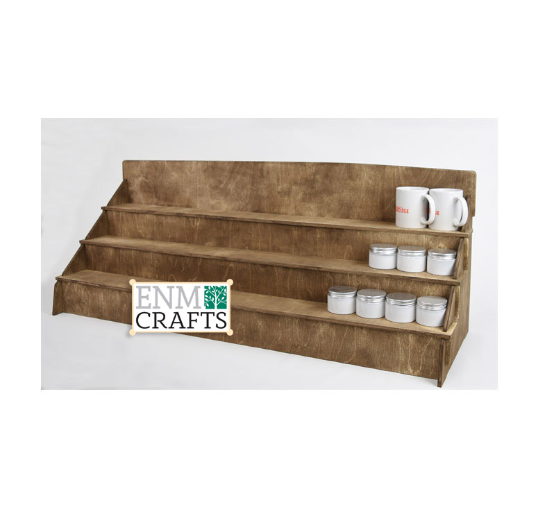 Επιτραπεζια Ξύλινη Ραφιέρα 114cm Πλατος 3 Επιπέδων 828/45/3