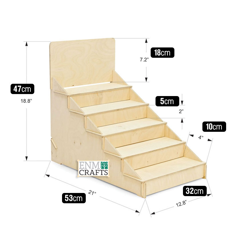 Ξύλινo Σταντ Παρουσίασης 5 Επιπέδων 483