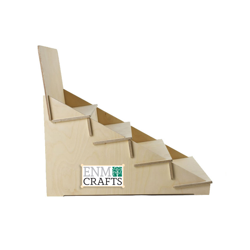 Ξύλινη Ραφιέρα Πάγκου 4 Επιπέδων με Κλίση 536