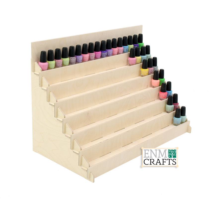 Ξύλινη Ραφιέρα 7 Επιπέδων για Βερνίκια Νυχιών 846