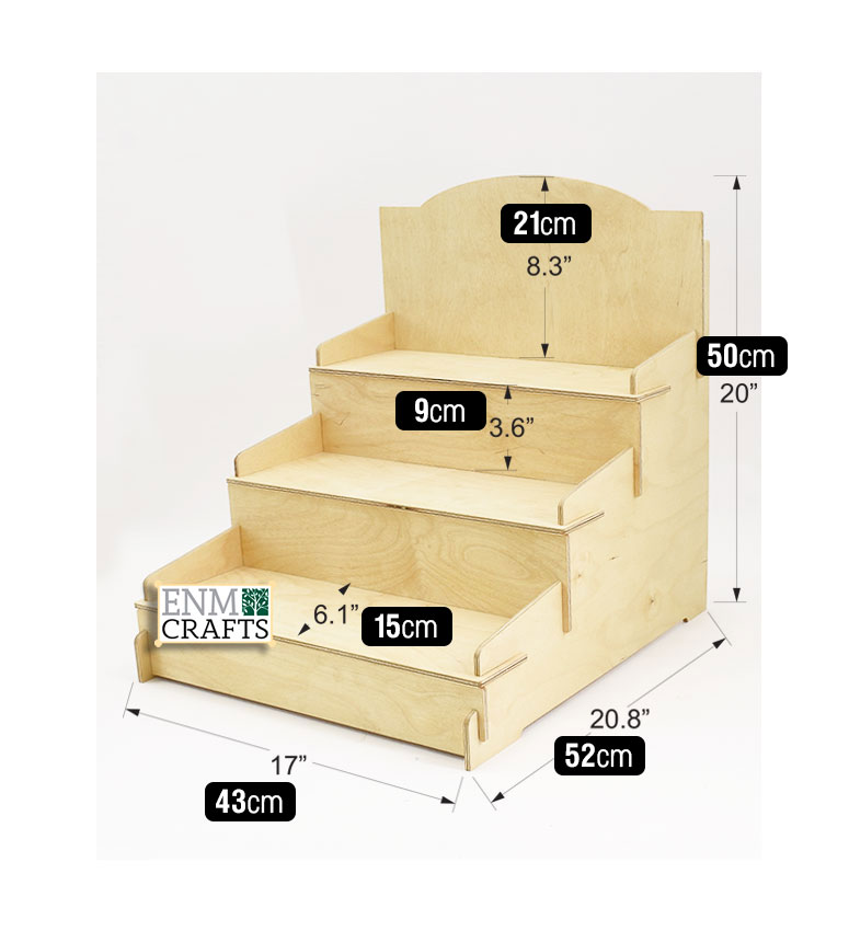 Ξύλινο Σταντ Πάγκου 3 Επιπέδων 796/3