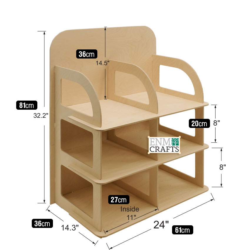 Ξύλινο Επιτραπέζιο Stand 3 Ραφιών για T-Shirt 871B