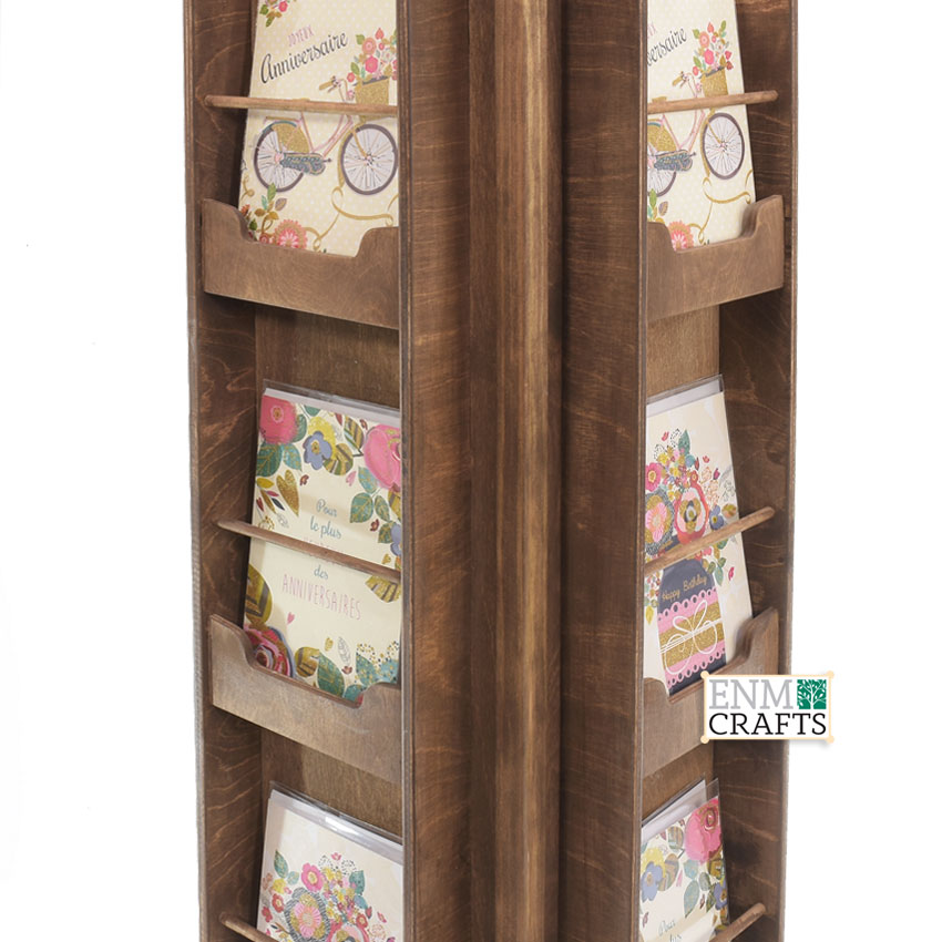 Ξύλινο Περιστρεφόμενο Stand Καρτών SKU: 855/C