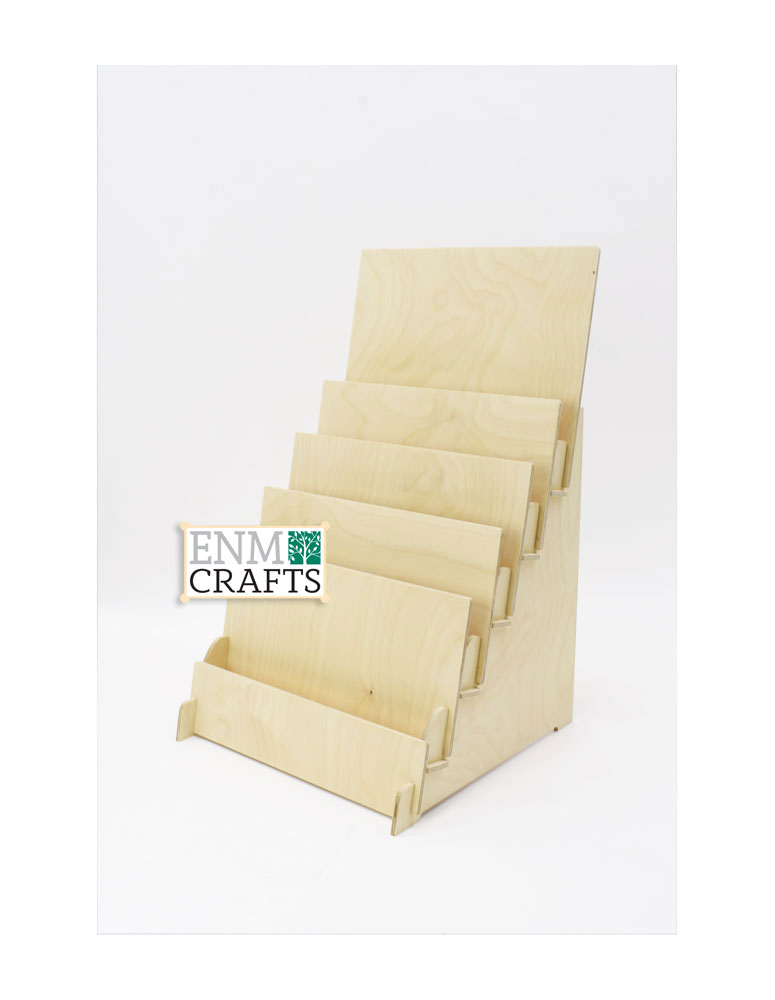 Επιτραπέζιο Ξύλινο Display 5 Ραφιών για Βιβλία ή Έντυπα - SKU: 791/A