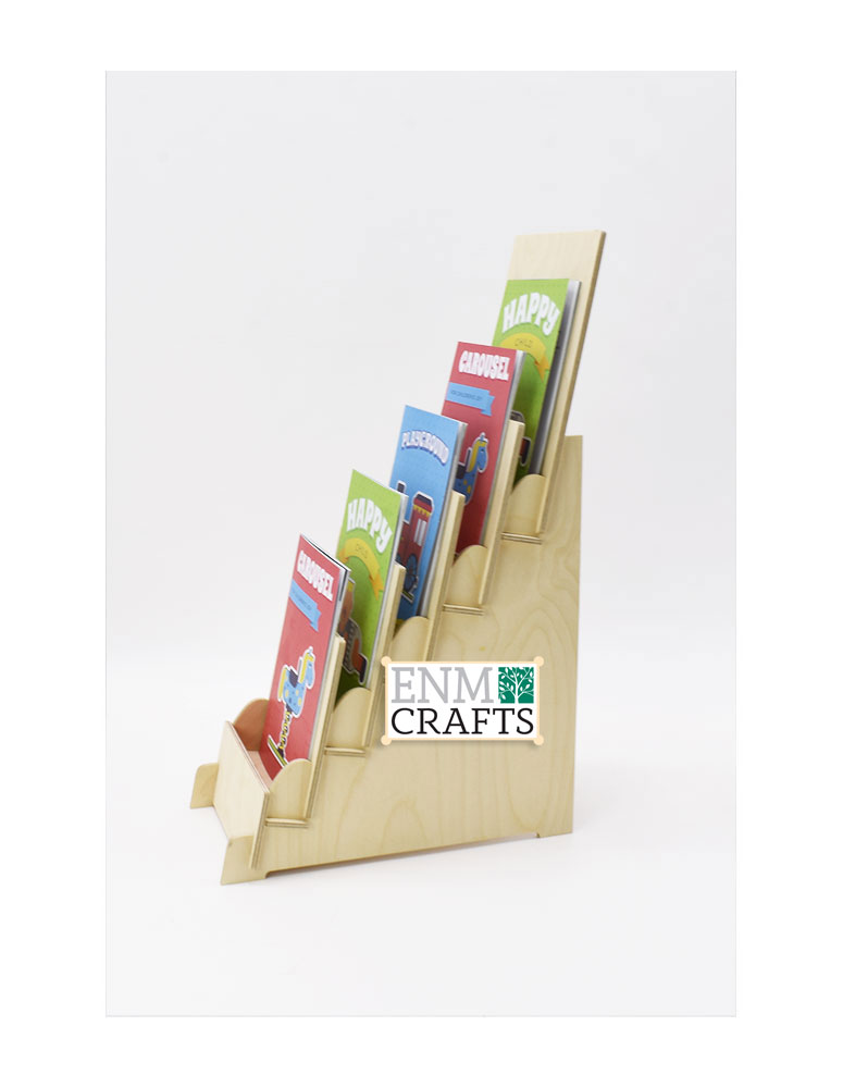 Επιτραπέζιο Ξύλινο Display 5 Θέσεων για Βιβλία, Έντυπα & Καταλόγους - SKU: 791/B