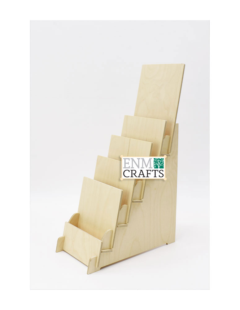 Επιτραπέζιο Ξύλινο Display 5 Θέσεων για Βιβλία, Έντυπα & Καταλόγους - SKU: 791/B
