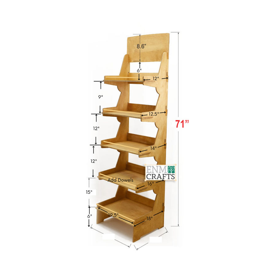 Custom 5 Tier Wooden Display for Flowering Lawn