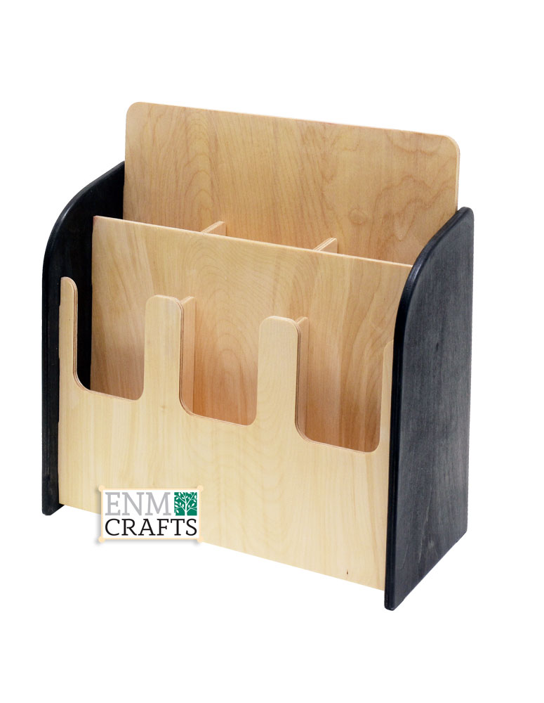 Ξύλινη Επιτραπέζια Θήκη 6 Θέσεων για Φυλλάδια 1/3 A4
