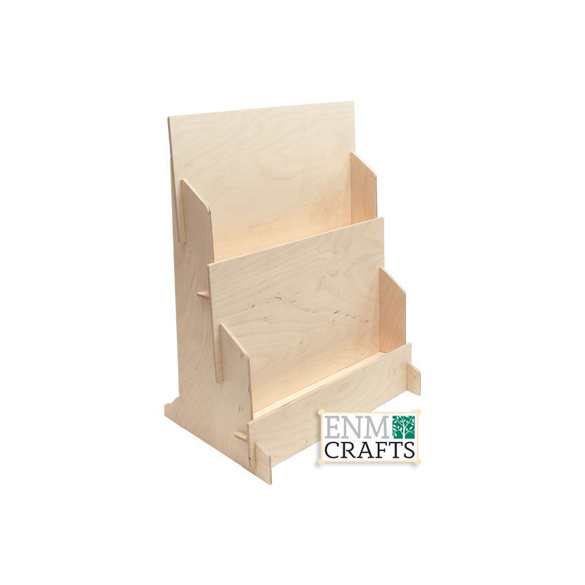 Ξύλινο Επιτραπέζιο Σταντ 2 Επιπέδων για Αφίσες 21x28cm - SKU: 920