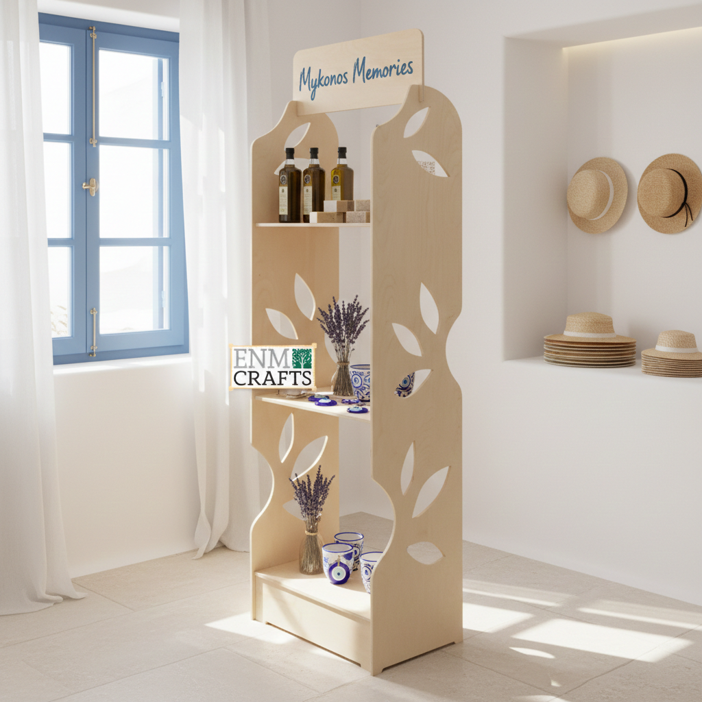 Ξύλινο Stand Προβολής Leaf Cut 6089