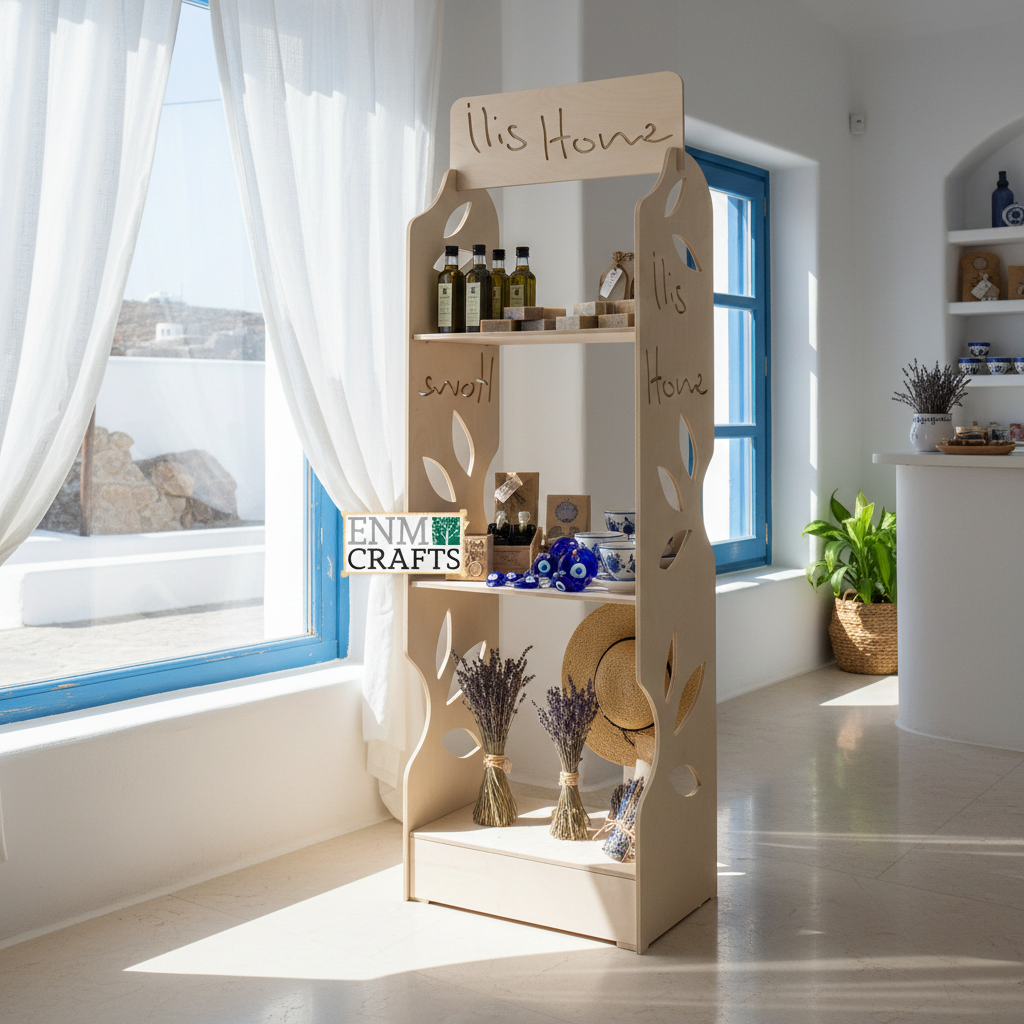 Ξύλινο Stand Προβολής Leaf Cut 6089