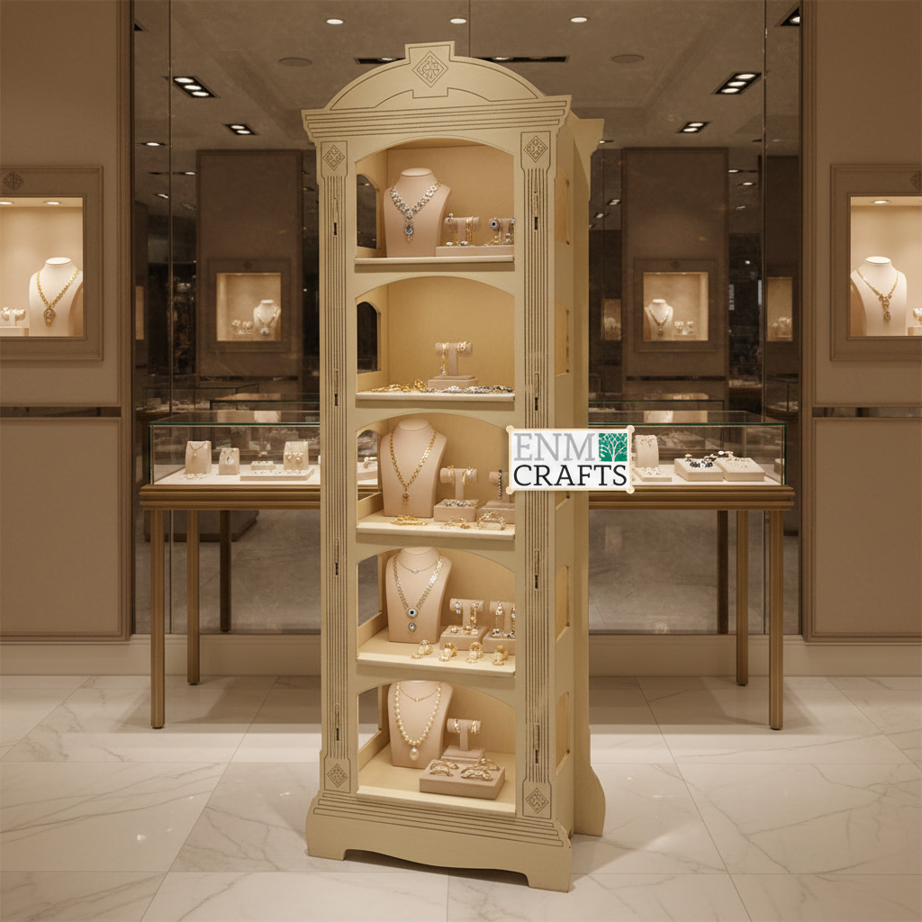 Apothecary Ξυλινο Νεοκλασικό στυλ Βιτρίνας 4024