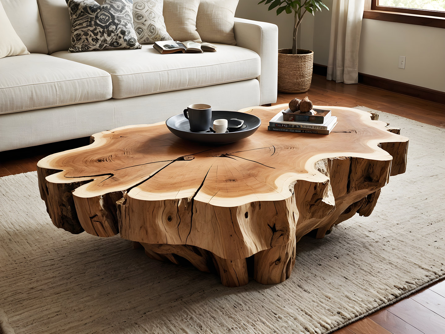 Amorphous Live Edge Τραπεζι Σαλονιου