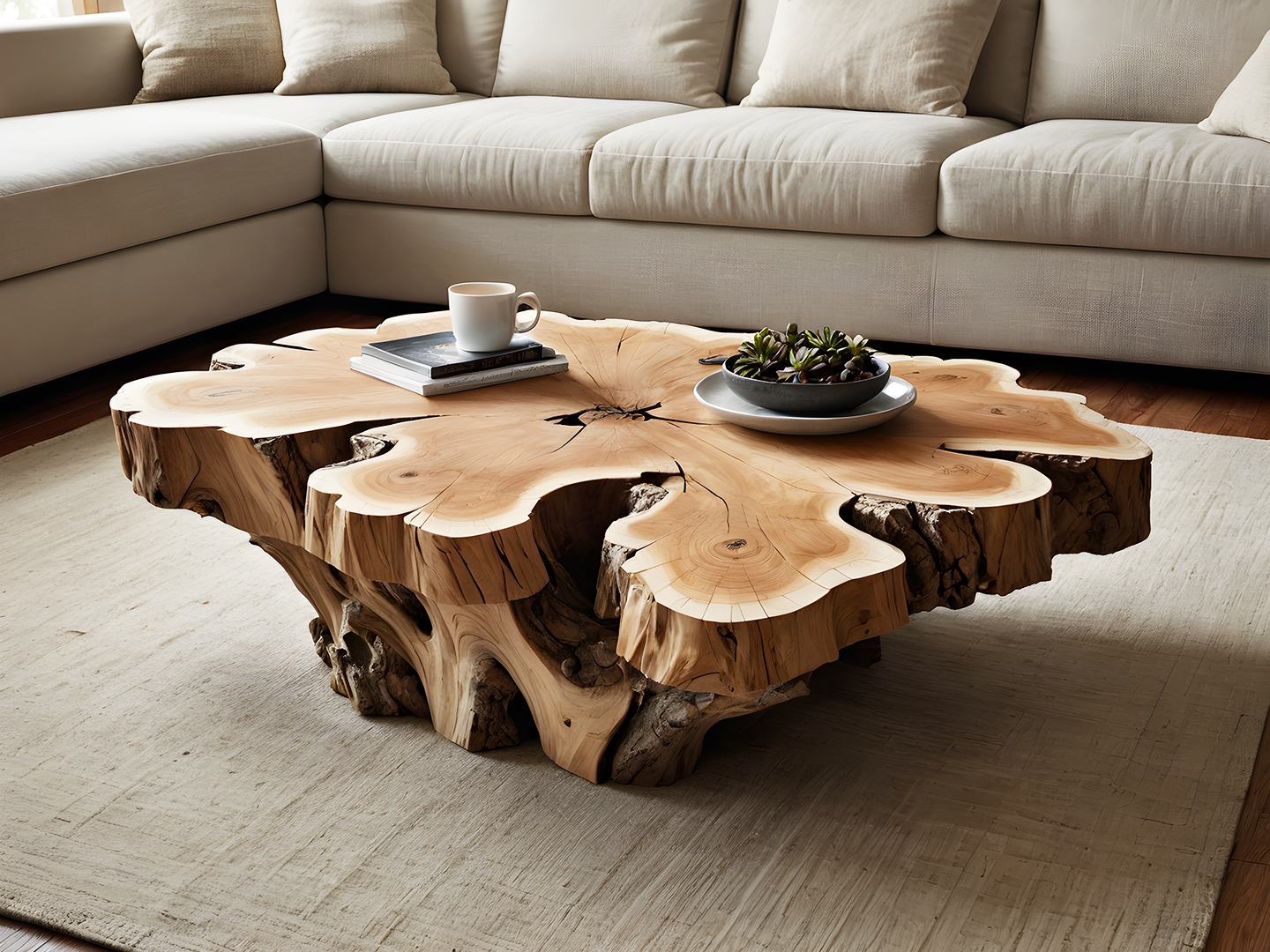 Amorphous Live Edge Τραπεζι Σαλονιου