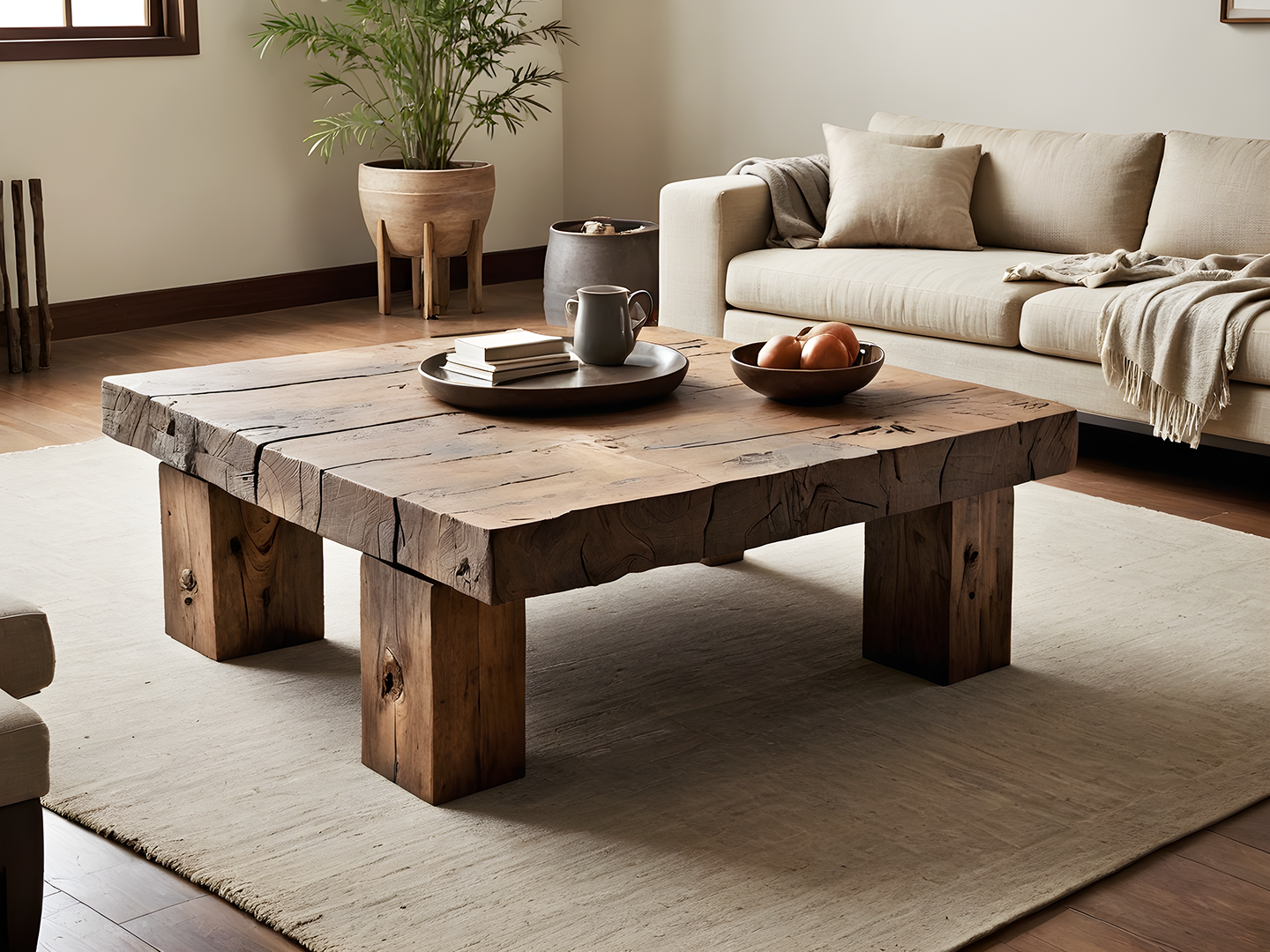 Noble Solid Beam Τραπεζι Σαλονιου