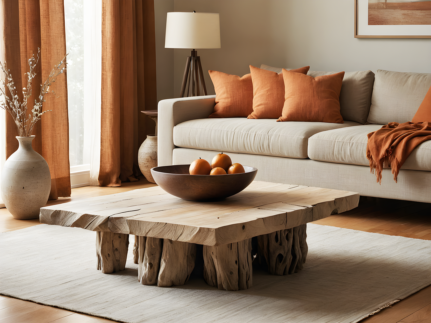 Ivy Natural Wood Τραπεζι Σαλονιου